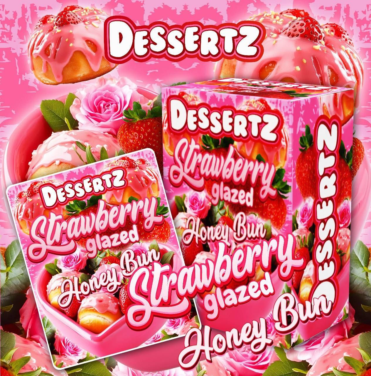 Dessertz Strawberry Glazed (Honey Bun)