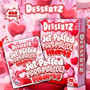 Dessertz jet puffed marshmallow hearts